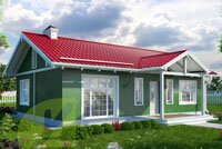 Новый проект каркасного дома h24